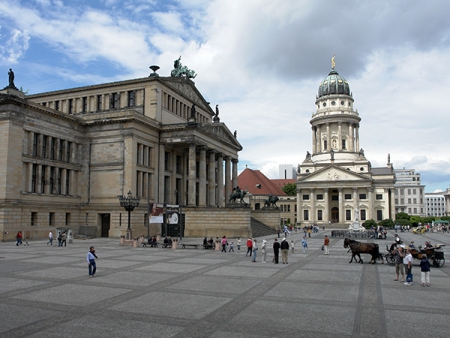 Berlin's Gendarmenmarkt with the Concert hall and the French and German Domes