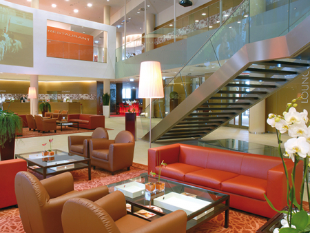 Stylish interior of the Hotel Austria Trend Savoyen